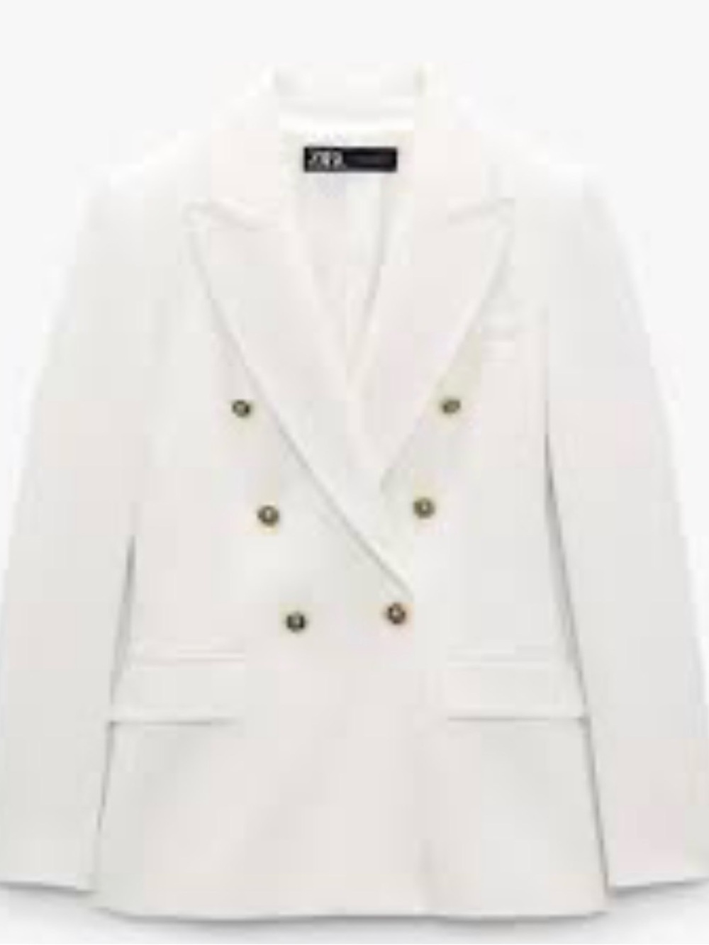 Zara White Double-Breasted Women’s Blazer